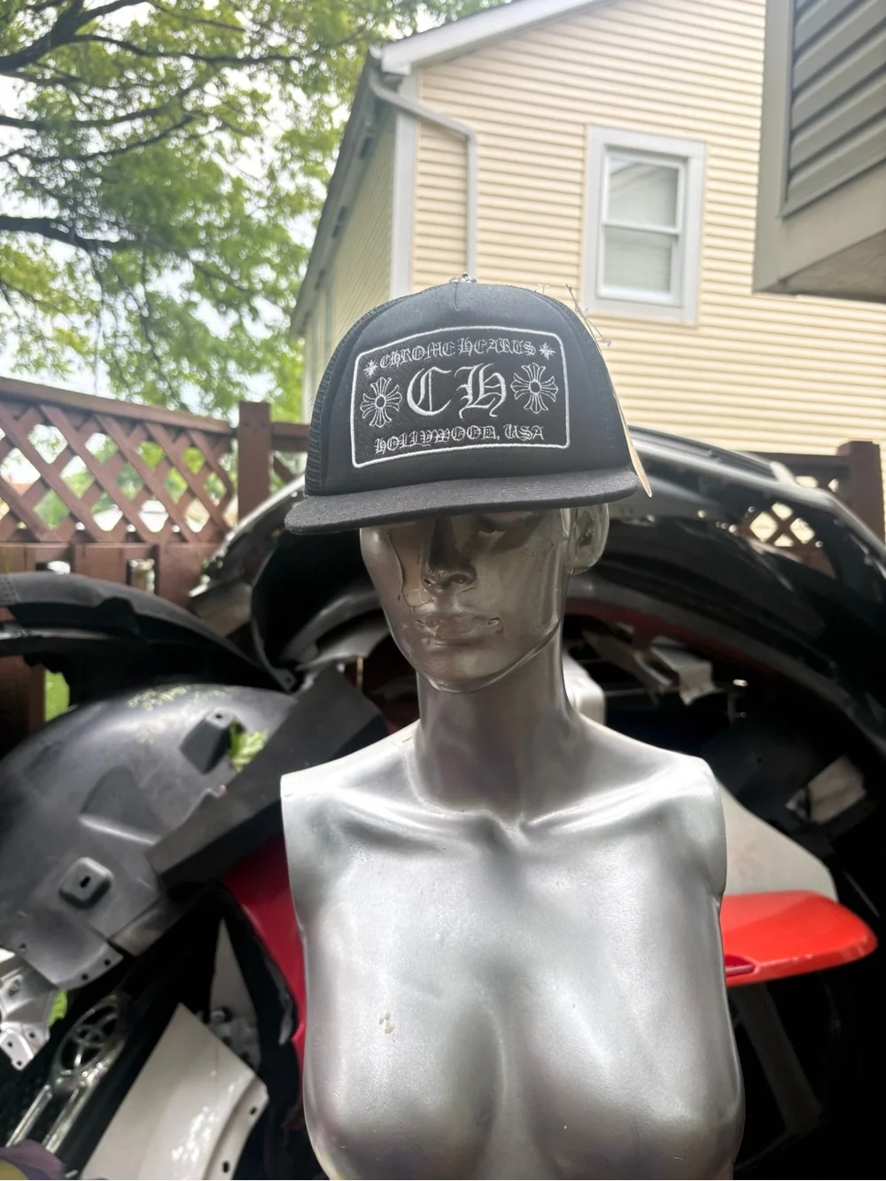 Black Mesh Patch Trucker Cap